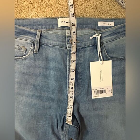Frame Denim‎ Le Garcon crop Cebu raw hem denim blue jeans size 30 NEW - Picture 10 of 14